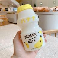 🥛 cute kawaii milk carton shaker bottle - slsnatfound plastic water bottle tour drinking bottle yakult shape for kids/girls/adults (480ml), glass version логотип