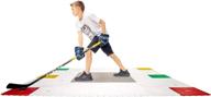 🏒 hockey revolution 360 zone training flooring tile - enhanced indoor and outdoor practice zone with trainer app - boost stick-handling, movement speed on ice, overall exercise, and fitness logo