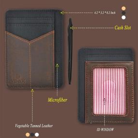 img 1 attached to 👜 Premium Leather Minimalist Wallet Pocket Holders for Men - Streamlined Accessories for Wallets, Card Cases & Money Organizers