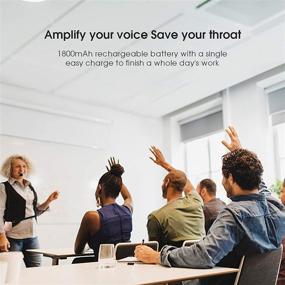 img 3 attached to 🔊 ZOWEETEK Voice Amplifier Microphone Headset - Rechargeable 1800mAh Portable Voice Amplifier for Teachers, Training, Meetings, Tour Guides, Yoga, Fitness, Classroom, and More