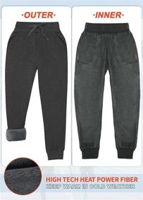 img 2 attached to 🏃 IUGA Fleece Lined Joggers for Women: Stay Warm & Stylish with 4 Pockets, Ideal Winter Pants for Thermal Lounge & Running