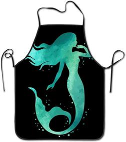 img 3 attached to Watercolor Mermaid Cooking Kitchen Aprons