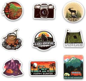 img 2 attached to 50 Pcs Wilderness Nature Stickers Pack for Outdoors Hiking Camping Travel 🏞️ Adventure - Vinyl Decals for Car Bumper Helmet Luggage Laptop Water Bottle Suitcase