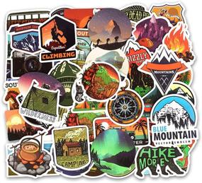 img 4 attached to 50 Pcs Wilderness Nature Stickers Pack for Outdoors Hiking Camping Travel 🏞️ Adventure - Vinyl Decals for Car Bumper Helmet Luggage Laptop Water Bottle Suitcase