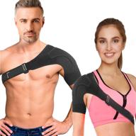 🏋️ ultimate shoulder stability: adjustable shoulder brace for men and women - relieve injuries, tendonitis, and enhance support (one size regular) логотип