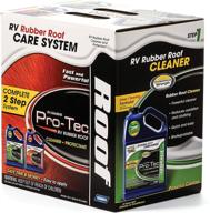 camco pro-tec rv rubber roof care system - two 🏕️ step treatment for cleaner, longer-lasting rubber roofs - 2 gallons (41453) logo