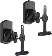 🔊 wali speaker wall mount brackets for sonos play 1 and play 3 - adjustable & sturdy, 2-pack, black logo