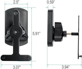 img 1 attached to 🔊 WALI Speaker Wall Mount Brackets for SONOS Play 1 and Play 3 - Adjustable & Sturdy, 2-Pack, Black