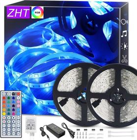 img 4 attached to 🎉 ZHT Led Strip Lights 32.8 Ft 44 Keys IR Remote RGB Light for Bedroom - Waterproof, Dimmable & Bright Led Strip Light for Party, Ceiling, Living Room, Stairs, Bathroom DIY Decoration