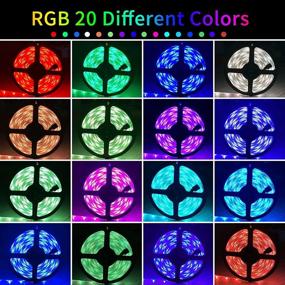 img 3 attached to 🎉 ZHT Led Strip Lights 32.8 Ft 44 Keys IR Remote RGB Light for Bedroom - Waterproof, Dimmable & Bright Led Strip Light for Party, Ceiling, Living Room, Stairs, Bathroom DIY Decoration