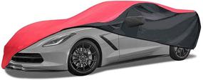 img 2 attached to 🚗 2014-2019 C7 Stingray, Z51, Z06, Grand Sport Corvette Car Cover: Red/Black, Indoor/Outdoor Protection