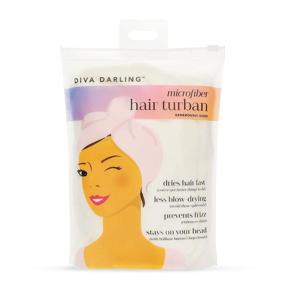 img 1 attached to 👑 Diva Darling: The Ultimate Easy-to-Use Microfiber Hair Turban for Super Absorbency in White