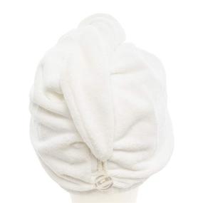 img 2 attached to 👑 Diva Darling: The Ultimate Easy-to-Use Microfiber Hair Turban for Super Absorbency in White