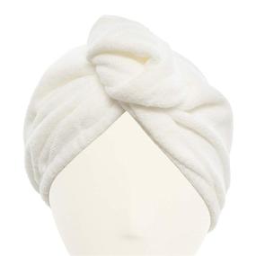 img 4 attached to 👑 Diva Darling: The Ultimate Easy-to-Use Microfiber Hair Turban for Super Absorbency in White