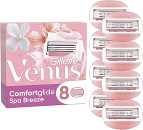 img 4 attached to 🪒 Gillette Venus Comfortglide Spa Breeze Women's Razor Blade Refills - Pack of 8, 3 Built-in Blades for Long-lasting, Smooth and Close Shaves