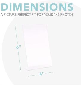 img 3 attached to Premium Clear Acrylic Photo Booth Frames - 4x6 Inch Display Stand with Inserts, Set of 12