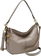 👜 модная кожаная сумка fossil jolie hobo для женщин - стильная сумка и кошелек в комплекте логотип