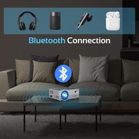 img 1 attached to 📽️ DBPOWER 8000L Полный HD Wi-Fi Bluetooth проектор: Поддержка нативной 1080P для iOS/Android и Zoom, домашний кинотеатр видеопроектор с чехлом для переноски – Совместим с ноутбуком/ПК/DVD/ТВ/PS4.