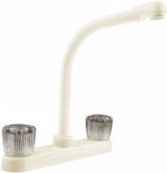 🚰 dura faucet df-pk210s-bq rv kitchen sink faucet – high rise design with bisque parchment finish and smoked acrylic knobs logo