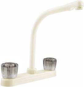 img 4 attached to 🚰 Dura Faucet DF-PK210S-BQ RV Kitchen Sink Faucet – High Rise Design with Bisque Parchment Finish and Smoked Acrylic Knobs