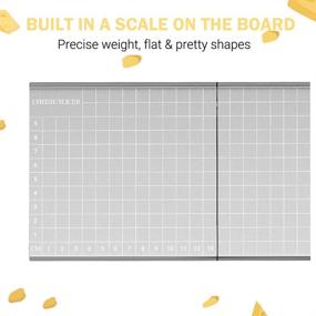 img 2 attached to 🧀 Accurate Stainless Steel Wire Cheese Slicer with Size Scale and Serving Board