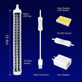 img 3 attached to Fluorescent Portable Blacklight 🔦 for Bedroom Halloween and Christmas Decorations