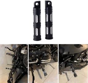 img 4 attached to Enhance Your Ride with Goldfire Motorcycle Foot Pegs - CNC Cut Front and Rear Foot Rests for H-D Bikes (Black)