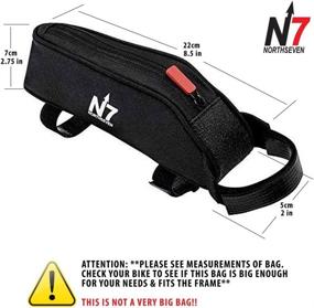 img 3 attached to 🚴 Northseven Triathlon & MTB Lightweight Top Tube Bag - Aerodynamic and Low Profile Frame Bag for 6 Gels, Pump, Keys, and Tools!