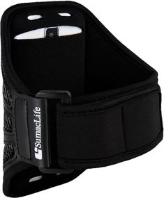img 1 attached to SumacLife Mesh Workout Exercise Armband For Smartphones - Retail Packaging - Black/Green