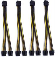 endlesss pcie 8 pin to dual 8 pin (6+2) pci express adapter y-splitter cable - 9 inches length | pack of 4 logo