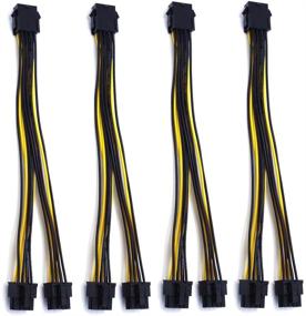 img 3 attached to Endlesss PCIe 8 Pin to Dual 8 Pin (6+2) PCI Express Adapter Y-Splitter Cable - 9 Inches Length | Pack of 4