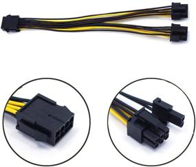 img 2 attached to Endlesss PCIe 8 Pin to Dual 8 Pin (6+2) PCI Express Adapter Y-Splitter Cable - 9 Inches Length | Pack of 4