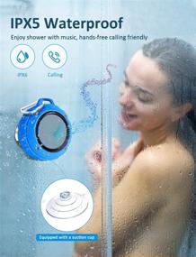 img 3 attached to Куноди Открытый Водонепроницаемый Bluetooth-динамик: Портативный и погружаемый мини-душевой динамик для спорта, бассейна, пляжа, походов, кемпинга (синий)