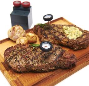 img 3 attached to 🌡️ GrillPro 11381 4-Piece Min Meat Thermometers: Accurate Grilling with Black Bezel