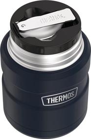 img 2 attached to 🥣 16 Ounce THERMOS Stainless King Vacuum-Insulated Food Jar with Spoon – Midnight Blue