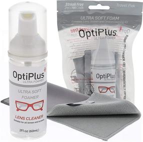 img 4 attached to 👓 OptiPlus Ultrasoft Foam Lens Cleaner and Microfiber Cloth: Achieve Streak-Free Glasses Cleaning Effectively