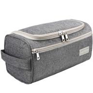 🧳 pantheon men's toiletry bag - stylish gray dopp kit for organized travel logo