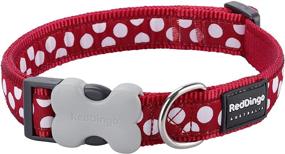 img 1 attached to 🔘 Red Dingo Red & White Dots Dog Collar