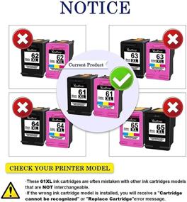 img 3 attached to 🖨️ Valuetoner Remanufactured Ink Cartridges for HP 61XL 61 XL - Compatible with Envy 4500 Deskjet 1000 1056 1510 1512 1010 1055 OfficeJet 4630 Series Printer (1 Black, 1 Tri-Color)