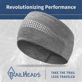 img 2 attached to Adrenaline Series Ponytail Headband by TrailHeads - Women's Running Headband with Reflective Accents