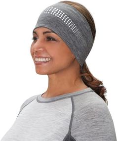 img 4 attached to Adrenaline Series Ponytail Headband by TrailHeads - Women's Running Headband with Reflective Accents