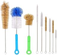 🧼 houseables bottle brush kit - 9 piece water cleaning set for tubes, canning jars, and straws - nylon bristles - small and long scrubbers for pipes, hose tips logo