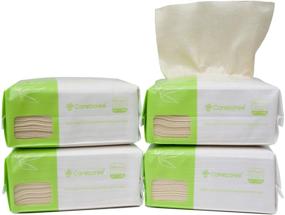 img 4 attached to 🧴 Premium 400 Count Careboree Unbleached Baby Bamboo Wipes - Dry, Unscented, Multi-Purpose Cotton Tissue - Small Size for Gentle Care