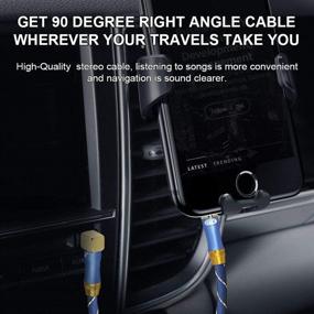 img 3 attached to 🎧 Enhance Your Audio Experience with the 90 Degree Right Angle Aux Cable - EMK Audio Stereo Male to Male Cable for Laptop, Tablets, MP3 Players, Car/Home Aux Stereo, Speaker or More (16Ft/5Meters)