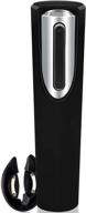 🍾 vin fresco portable electric wine opener - battery powered, foil cutter - automatic, cordless - easily removes corks - batteries included (black & silver) логотип