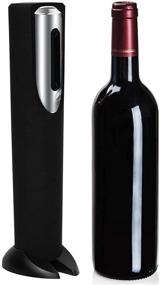 img 1 attached to 🍾 Vin Fresco Portable Electric Wine Opener - Battery Powered, Foil Cutter - Automatic, Cordless - Easily Removes Corks - BATTERIES INCLUDED (Black & Silver)