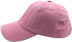 img 2 attached to 🧢 Vintage Distressed Baseball Dad Cap for Kids - Adjustable Waldeal Girls' Ponytail Hat