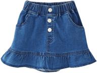 👧 umeyda ameyda girls' denim skirt: classic style for fashionable little ladies logo