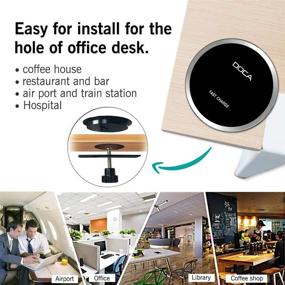 img 3 attached to 🔌 DOCA Desk Wireless Charger: 10W Fast QI Charging Station for XR, XS, Max, X, 8, 8P, S9, S8, Note 8 & All QI Devices - Includes Table Desk Grommet Hole and USB Cable