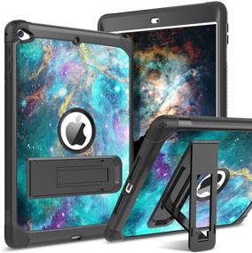 img 4 attached to BENTOBEN iPad Mini 5/4 Case - Heavy Duty Shockproof Kickstand Protective Rugged Hybrid Hard PC TPU Bumper Tablet Case for Men, Women, Boys, Girls - Space/Nebula Design